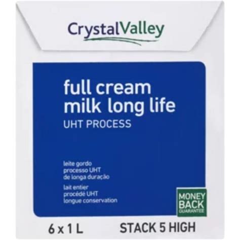 Crystal Valley Uht Full Cream Long Life Milk 6 X 1l Offer At Shoprite