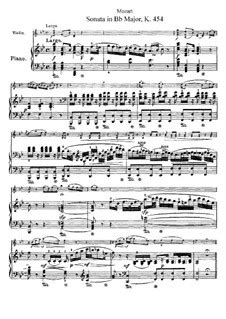 Sonata For Violin And Piano No In B Flat Major K By W A Mozart