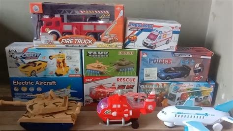 Unboxing Tank Tempur Helikopter Pesawat Terbang Mobil Pemadam Mobil