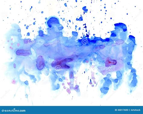 Blue Watercolor Blot Stock Illustration Illustration Of Drip