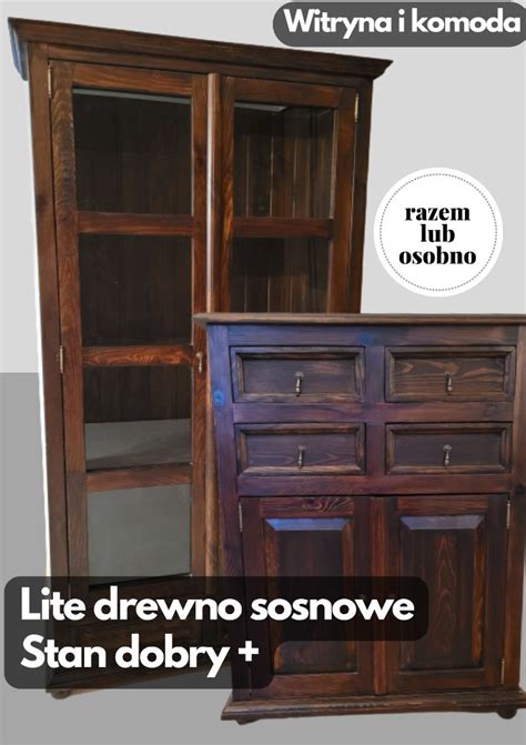 Witryna Lite Drewno Niska Cena Na Allegro Pl