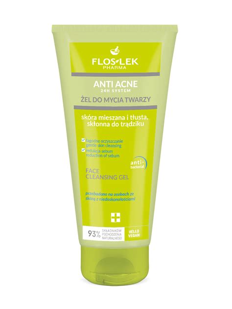 Anti Acne 24h System Żel Do Mycia Twarzy 200 Ml Floslek • Sklep