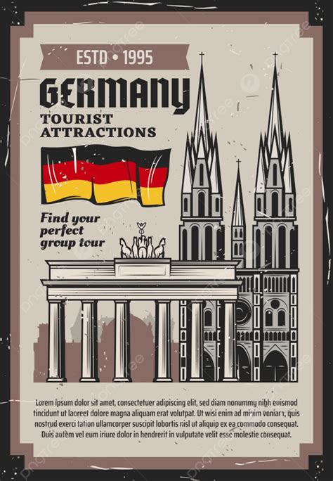 Printable Poster Showing German Tourist Attractions