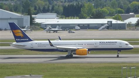 Icelandair Boeing 757 208 TF FIV Takeoff From PDX YouTube