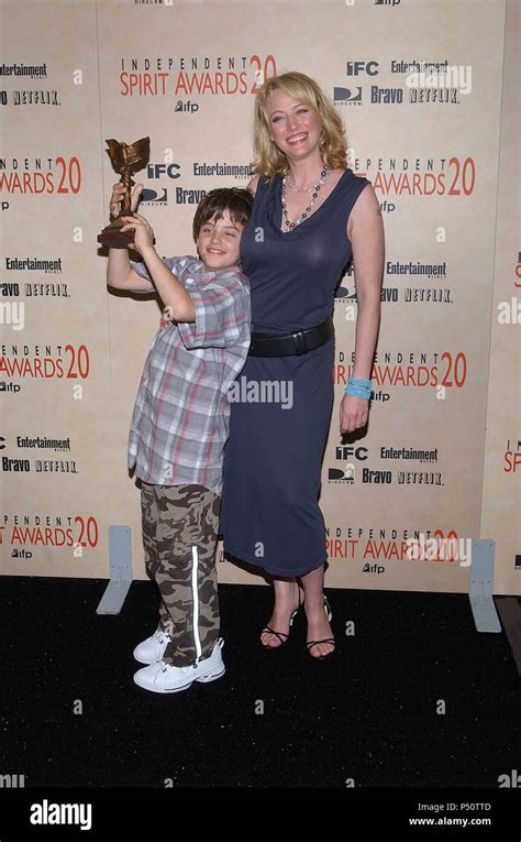 Virginia Madsen And Son Jake Celebrating At The Independent Spirit