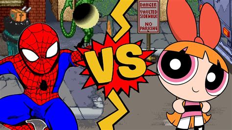 M U G E N Battles Spider Man Vs Blossom Spider Man Vs The Powerpuff