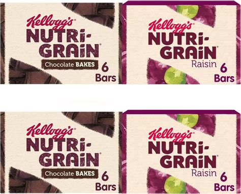 Packs Of Kellogg S Nutri Grain Raisin Bakes Flavour Bundled With