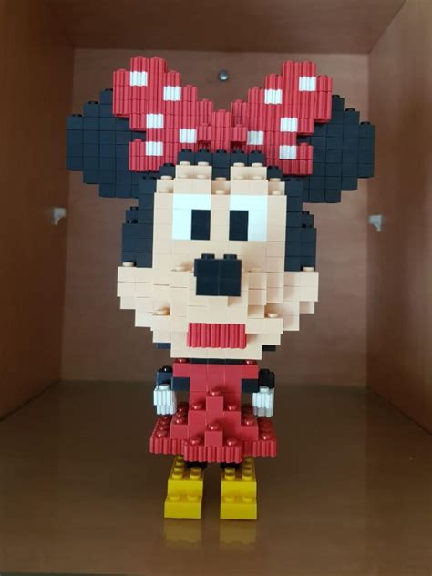 Big Minni Mouse Nano Block Figurine Hobbies Toys Stationery Craft