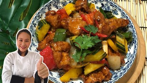 Sweet And Sour Chicken Recipe Thai Style •tasty• Easy • Thaichef Food Youtube