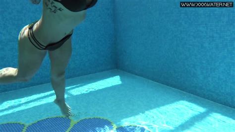 Tiffany Blonde Perfect Round Booty Teen Swims Underwater And Undresses