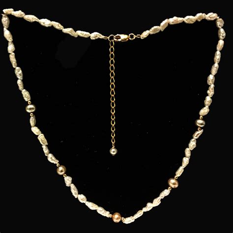 Inch Gold Filled Rice Pearl Choker Necklace Property Room