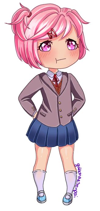 Natsuki Chibi [DDLC] by guillotinesenpai on DeviantArt