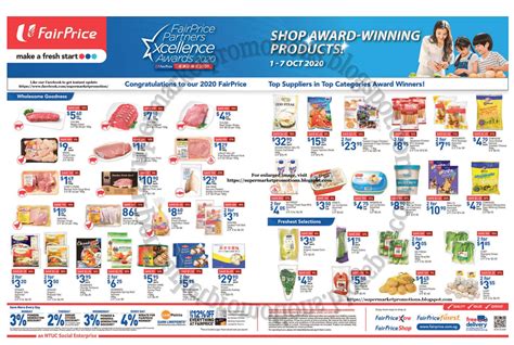 Ntuc Fairprice Shop Award Winning Products Promotion 01 07 October