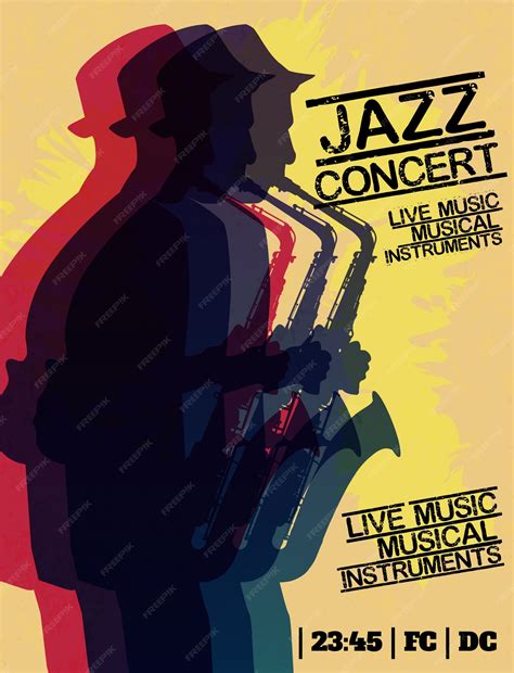 jazz blues  concert poster premium vector