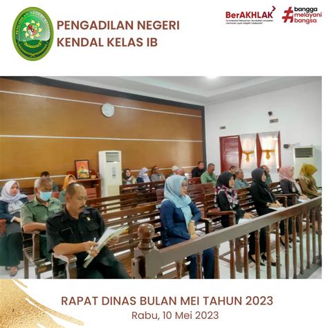 Rapat Dinas Bulan Mei Tahun Pengadilan Negeri Kendal