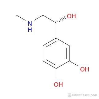 Epinephrine Structure - C9H13NO3 - Over 100 million chemical compounds | CCDDS