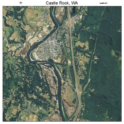 Aerial Photography Map of Castle Rock, WA Washington