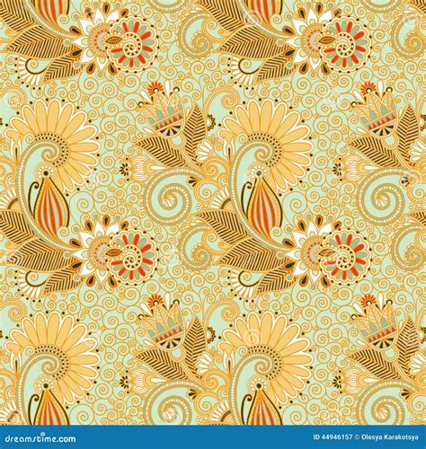 Fondo Inconsútil Del Diseño De Paisley De La Flor Ilustración del