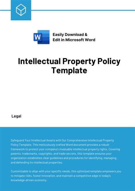 Intellectual Property Policy Template Expert Policy Templates