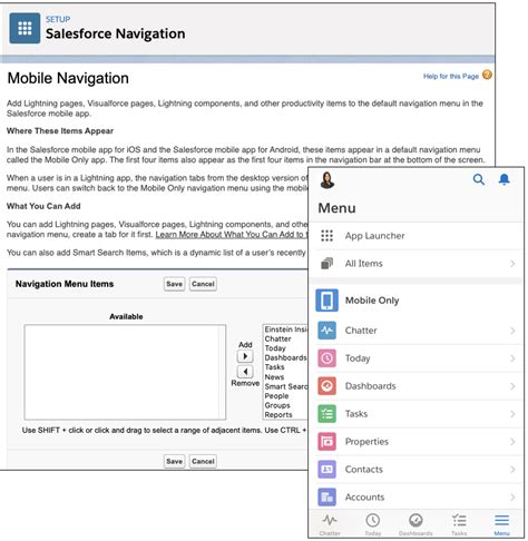 Customize Navigation Unit Salesforce Trailhead