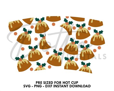 Pudding Starbucks Cup Svg Christmas Pud Hot Cup Svg Png Dxf Cutting File Oz Grande Instant