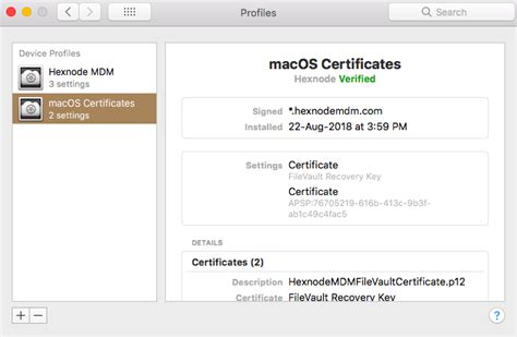 How To Add Certificates For Mac Devices Hexnode Help Center