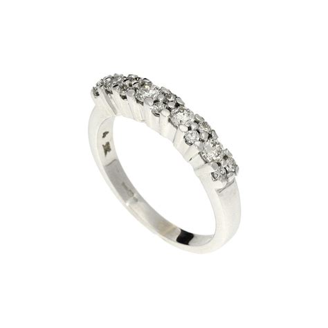 Second Hand 9ct White Gold Diamond Half Eternity Ring 0 50ct