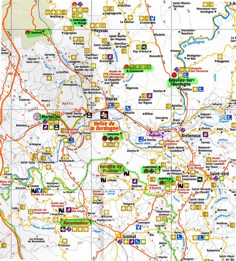 dordogne tourist map map