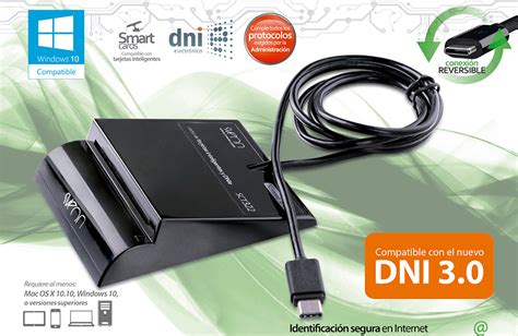 Sveon SCT322 Lector de DNIe con conexión USB3 0 Tipo C