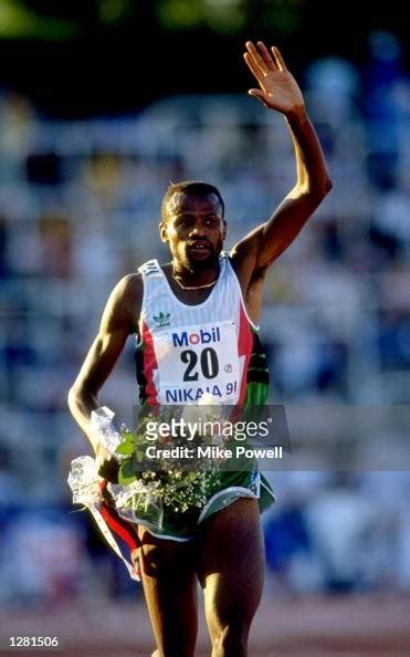 Jose Luis Barbosa Of Brazil Waves To The Crowd In Celebration After