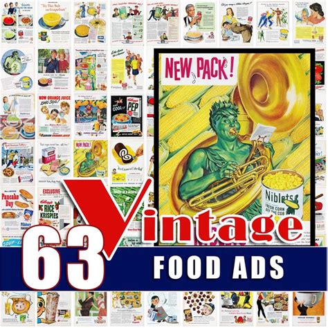 Vintage Food Kitchen Advertisements Decor Ads Digital Download