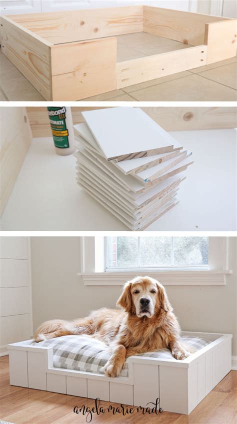 DIY Dog Bed with Shiplap - Angela Marie Made