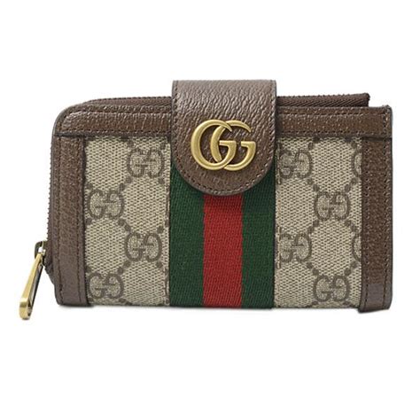 グッチ 財布 レディース オフィディア Ggスプリーム 二つ折り財布 ブラウン系 699353 Gucci 中古 72040