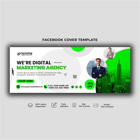 Portada De Facebook De La Agencia De Marketing Creativo Y Plantilla De