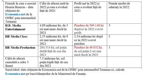 Economica Net Firmele La Care E Asociat Horia Brenciu Au Avut Afaceri