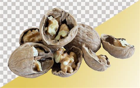 Premium PSD Walnuts In Shell On Isolated Background