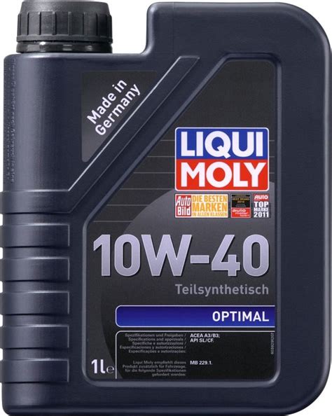 Моторное масло LIQUI MOLY Optimal 10W-40: особенности, характеристики ...