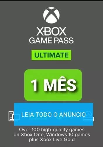 Xbox Game Pass Ultimate 1 Mês 25 Dígitos Mercadolivre