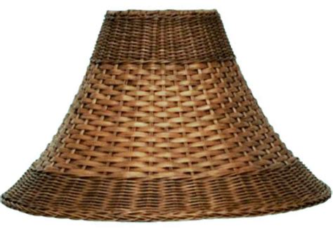 Brown Bell Dual Weave Wicker Rattan Lamp Shade Lamp Shade Pro