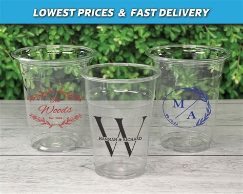 Custom Printed Soft Clear Plastic Cups, Wedding Disposable Cups ...