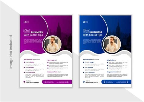 Professionelle Und Einzigartige Business Flyer Vorlage Mit Farbpaket