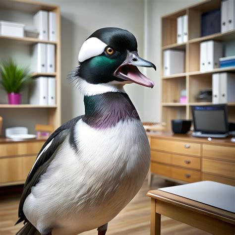 Bufflehead Duck Angry Office Stock Illustration Illustration Of Sign