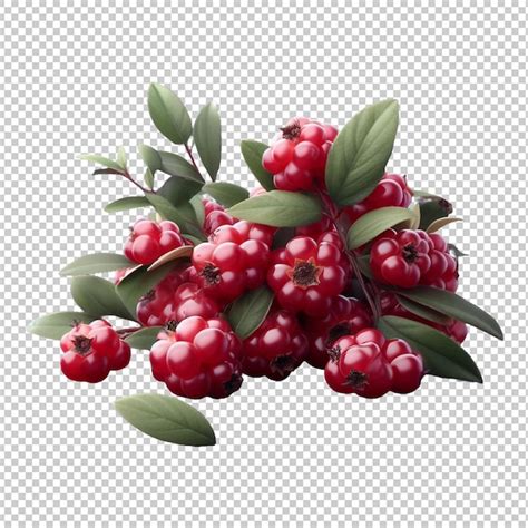 Premium PSD Raspberry With Leaves Isolated On Transparent Background