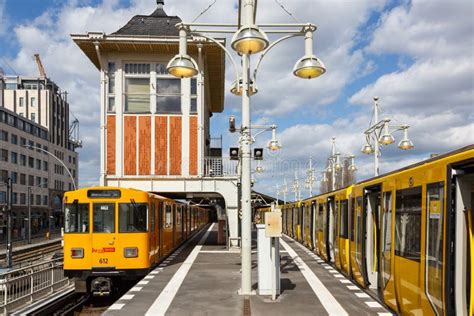 Berlin Metro U Bahn Underground At Station Warschauer Strasse In