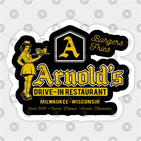 Arnold's Drive In Restaurant Happy Days - Arnolds Happy Days - Sticker ...