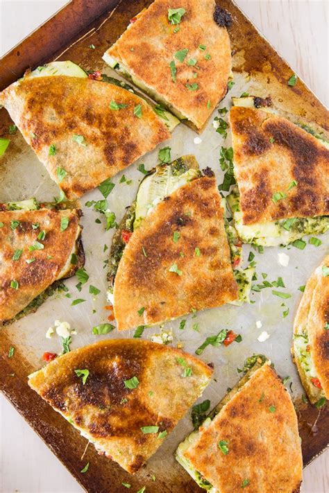 Pesto Zucchini Quesadillas Such The Spot