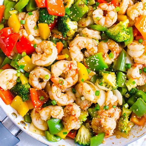 Healthy Shrimp and Vegetable Stir Fry - iFoodReal.com