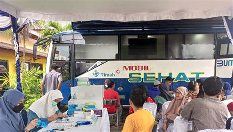 Mobil Sehat Pt Timah Tbk Hadir Di Kecamatan Mentok Ratusan Warga