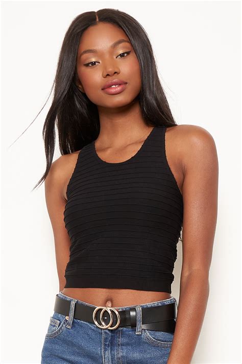 Seamless Ribbed Cropped Tank Sugarlips