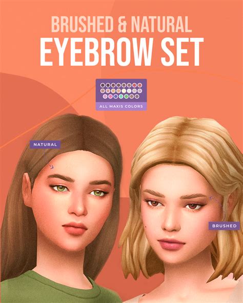 Maxis Match Sims Eyebrows Cc For Better Looking Sims